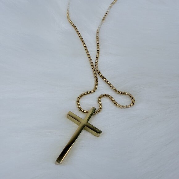 New Stainless Steel Cross Pendant Chain Necklace for Man and Woman/23 inch - Picture 5 of 12